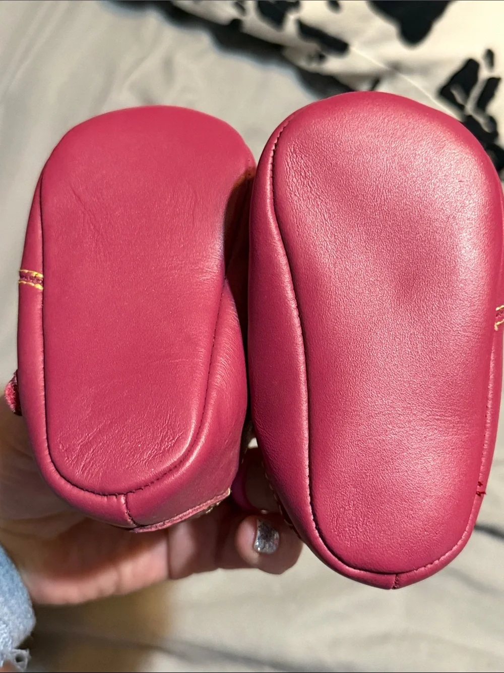 Baby Deer Magenta Mary Jane Shoes with Yellow Insole